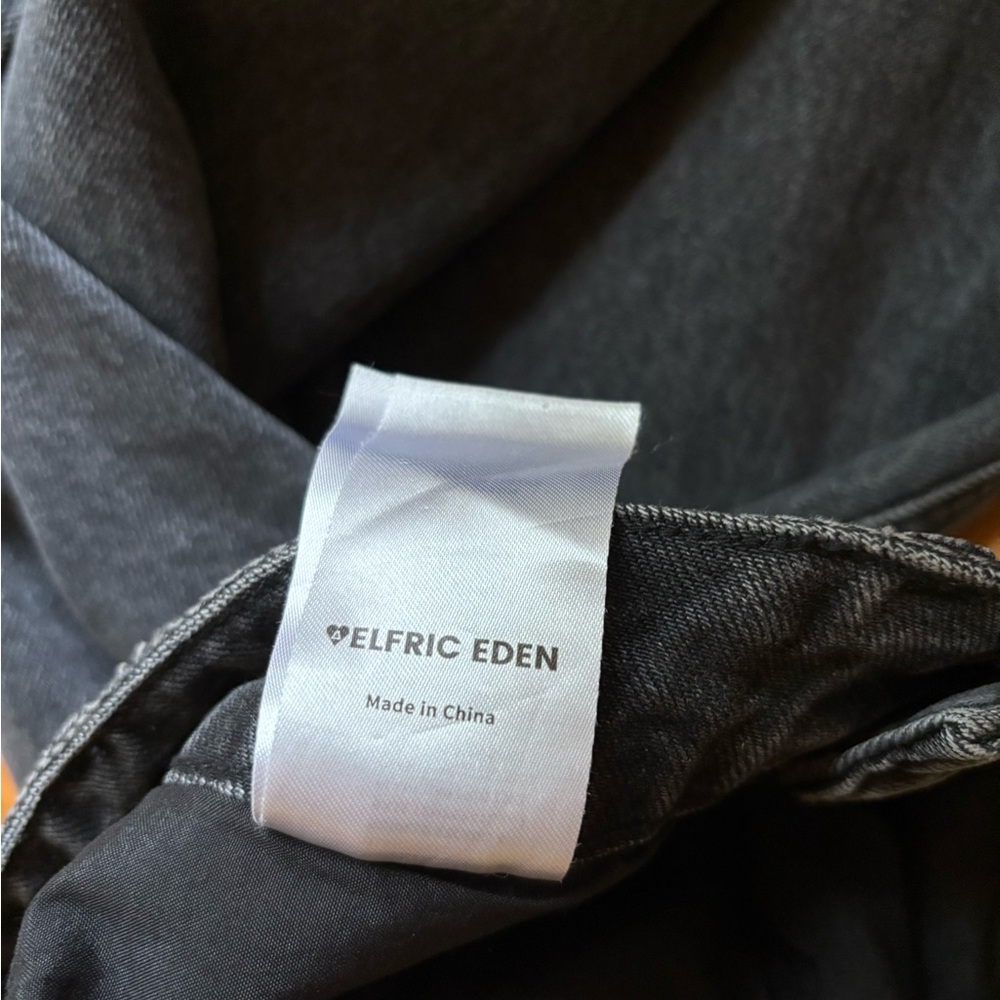 Aelfric Eden black skater high rise wide leg denim jeans size 26 2 - Picture 9 of 9